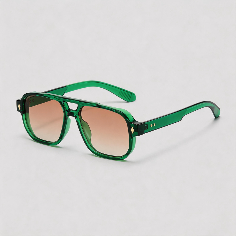 European American Retro Double Bridge Pilot Sunglasses