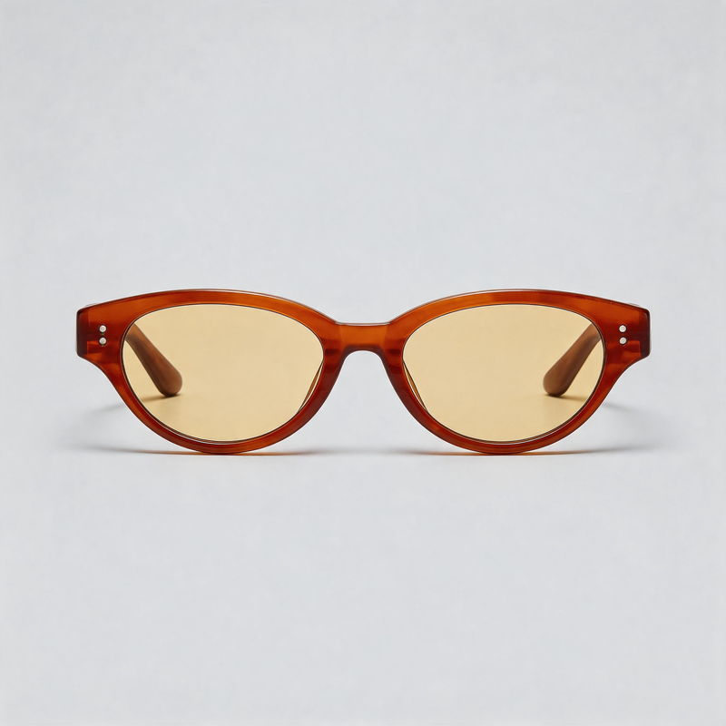 Vintage Rounded Cat Eye Fashion Women Sunglasses