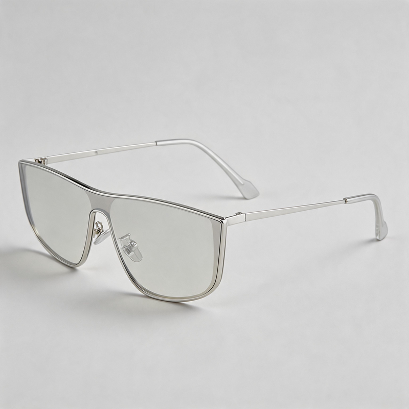 European Integrated Metal Frame Pilot Fashion Sunglasses