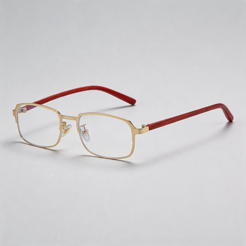 Slim Metal Small Rectangle Sunglasses