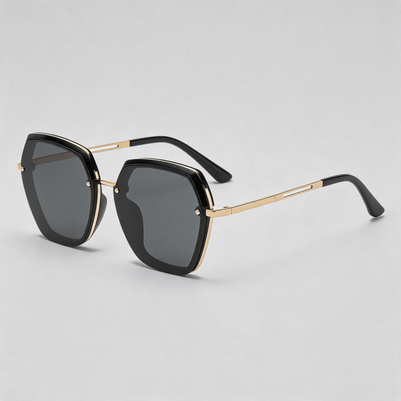 Large Square Face-Slimming Women’s Fashion Sunglasses