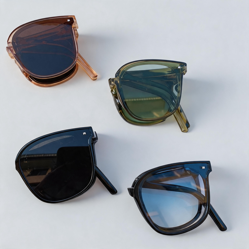 Retro Large Frame Foldable Fashion Sunglasses