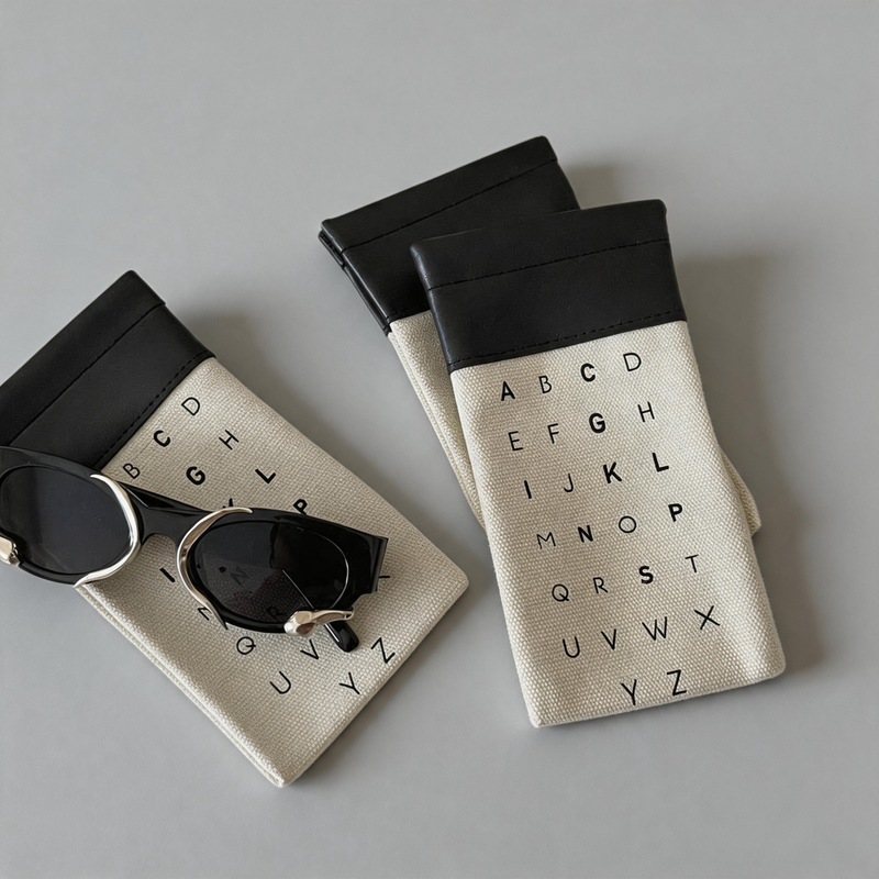 Everyday Canvas Retro Patchwork Eyeglass Storage Bag