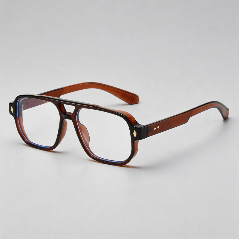 European American Retro Double Bridge Pilot Sunglasses