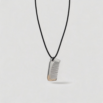 Versatile Geometric Miniature Comb Pendant Adjustable Necklace