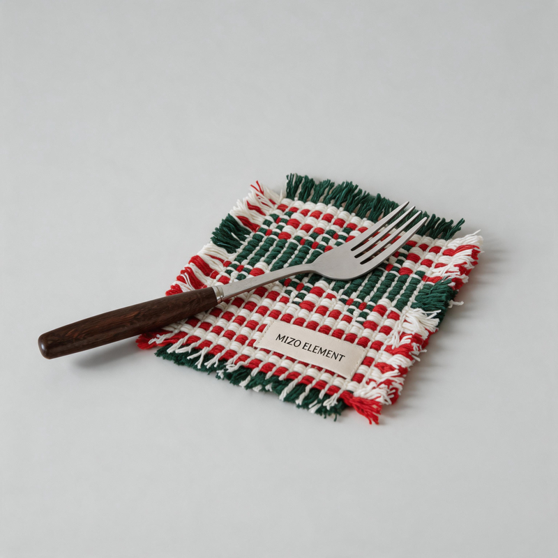 Everyday Fabric Woven Tassel Coaster Table Mat