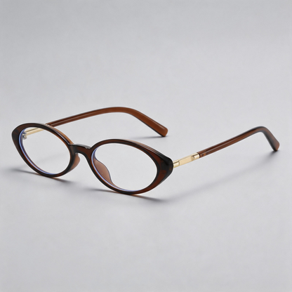Vintage Oval Half Metal Sunglasses