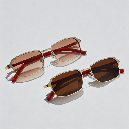 Slim Metal Rectangle Sunglasses