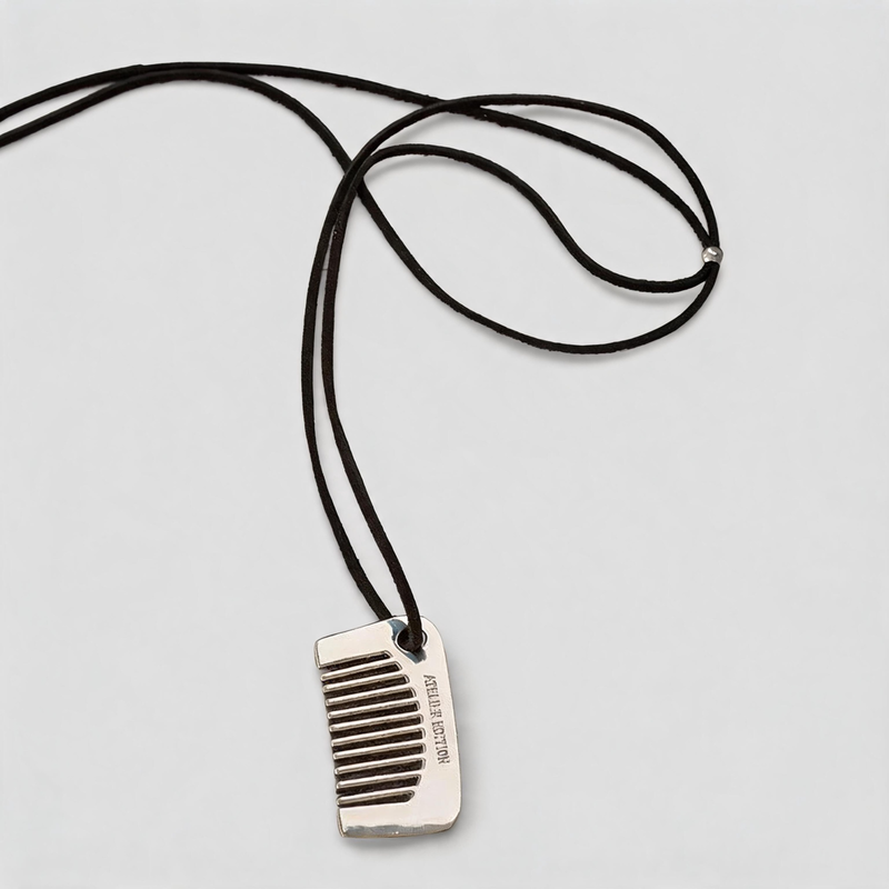 Versatile Geometric Miniature Comb Pendant Adjustable Necklace