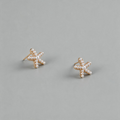 Aesthetic Geometric Starfish Shape Pearl Inlay Earrings