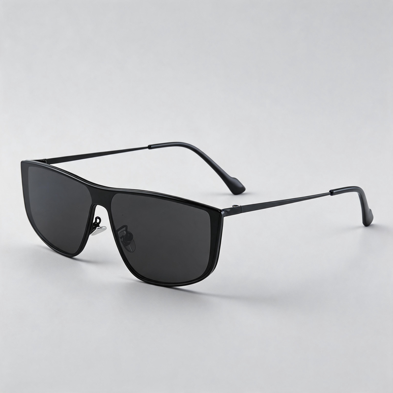 European Integrated Metal Frame Pilot Fashion Sunglasses