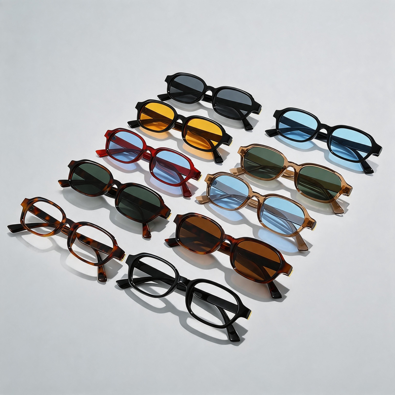 European Vintage Small Rectangle Fashion Sunglasses