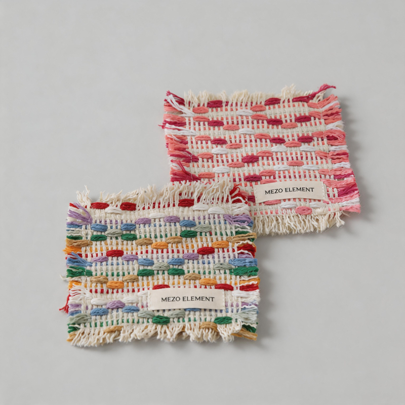 Everyday Fabric Woven Tassel Coaster Table Mat