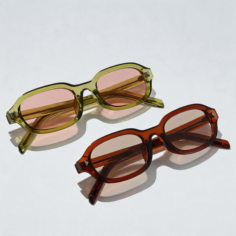 Retro Tiny Irregular Oval Fashion Women Sunglasses