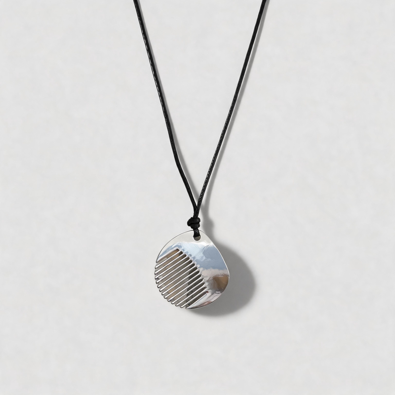 Versatile Geometric Miniature Comb Pendant Adjustable Necklace