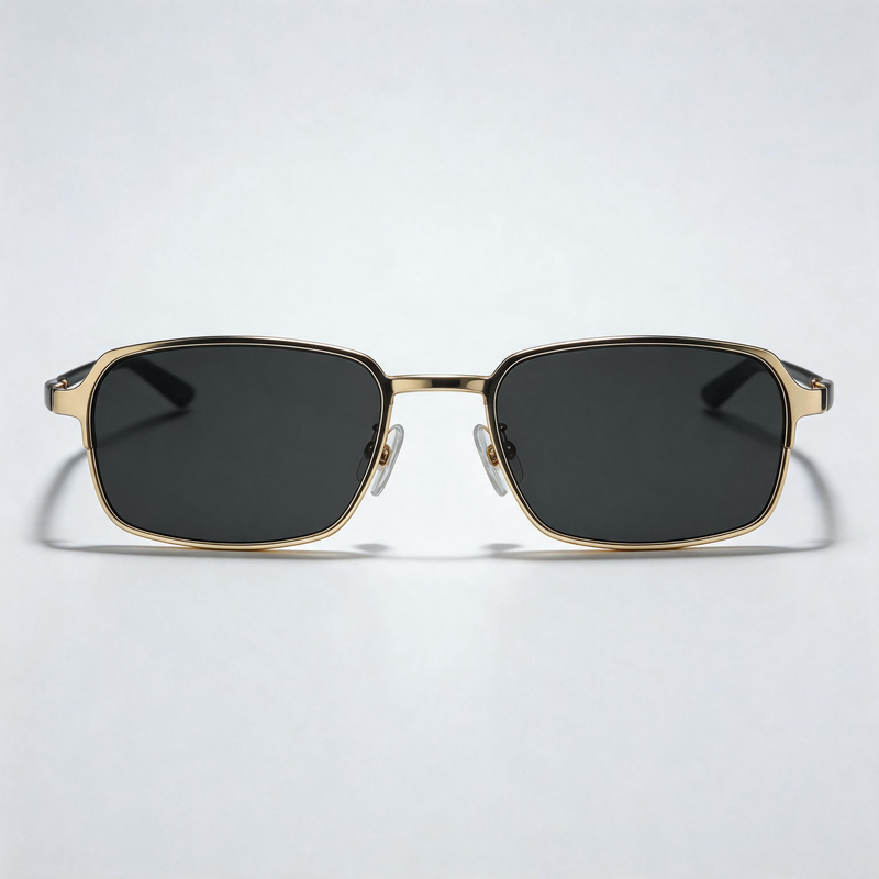 Slim Metal Small Rectangle Sunglasses