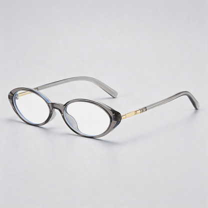 Vintage Oval Half Metal Sunglasses