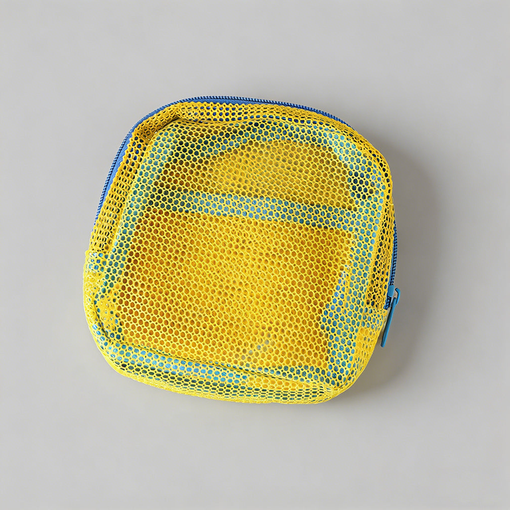 Block Mesh Mini Pouch