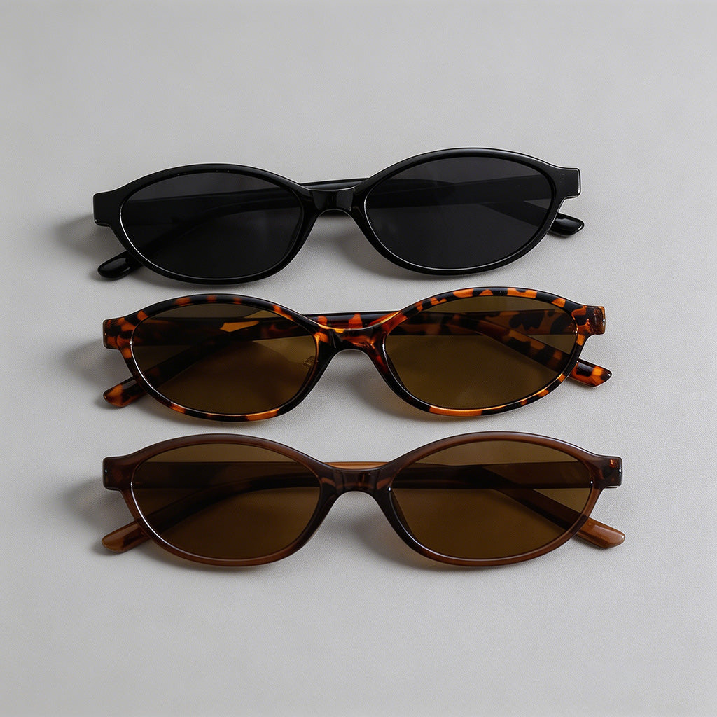 Retro Small Oval Sunglasses - Shopdayla Wholesale - #0722