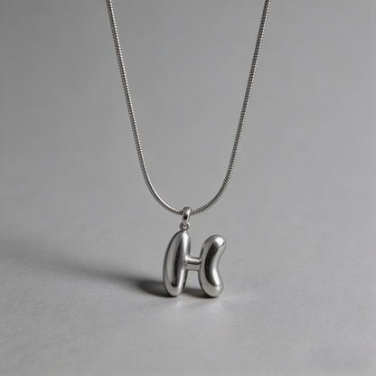 3D Bubble Letter Initial Neckl - Shopdayla Wholesale - #6354