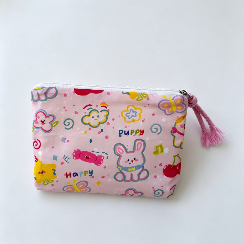 Everyday Puppy Print Fabric Pouch