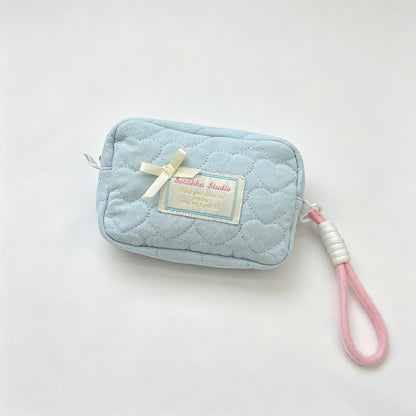 Heart Quilted Storage Pouch
