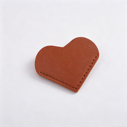Heart Faux PU Page Corner Bookmark