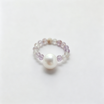 Elastic U Shape Beaded Ring