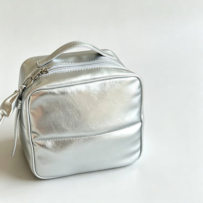 Silver Travel Makeup Case