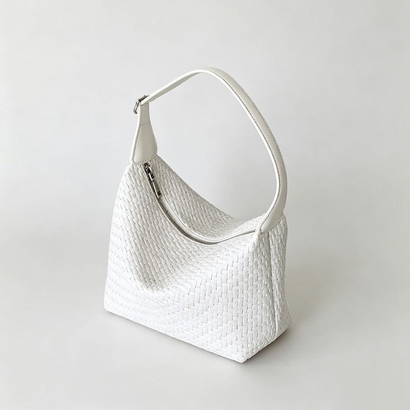 Woven Shoulder Hobo Handle Bag