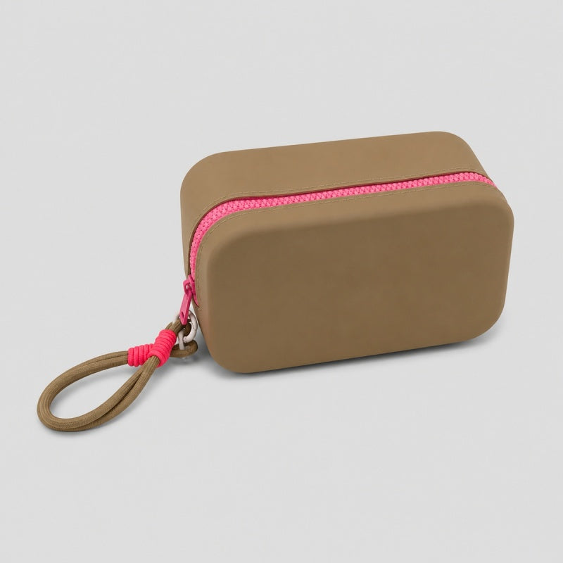 Color Block Hard Zip Case