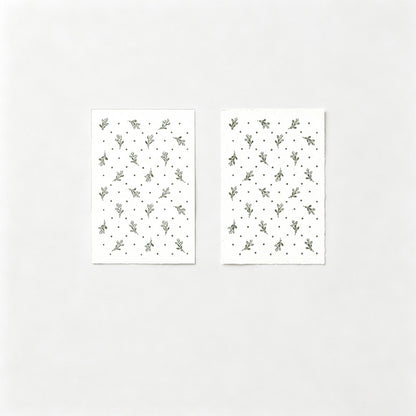 Beech Wood Floral Pattern Rubber Stamp