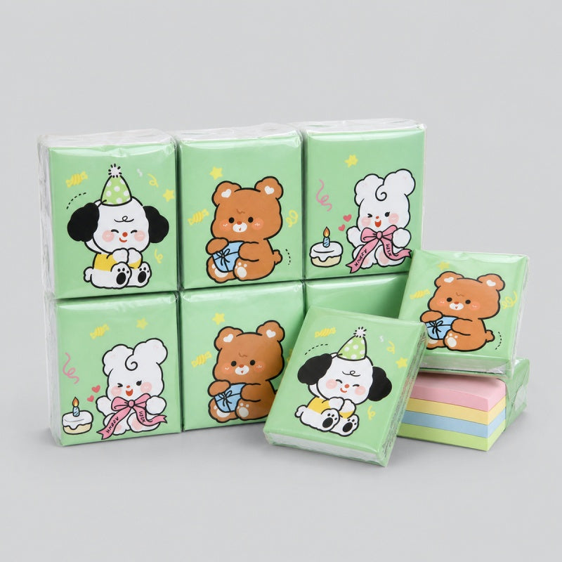 Animal Party Print Pocket Tissues Set