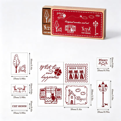 Journal Decor Wooden Stamp Set
