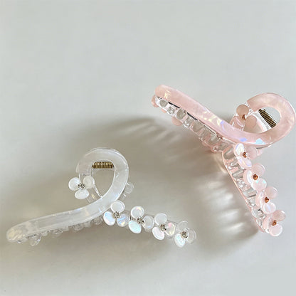 Petal Rhinestone Claw Clip