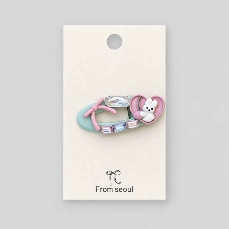 Rhinestone Animal Hair Clip