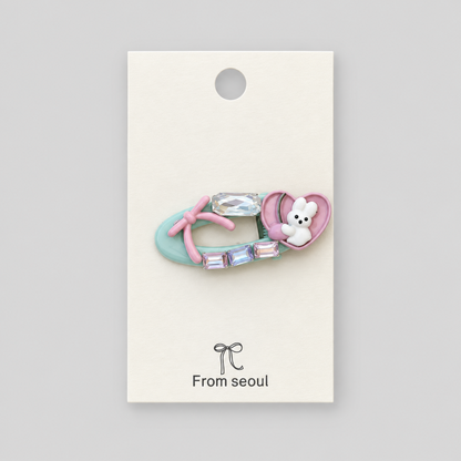 Rhinestone Animal Hair Clip