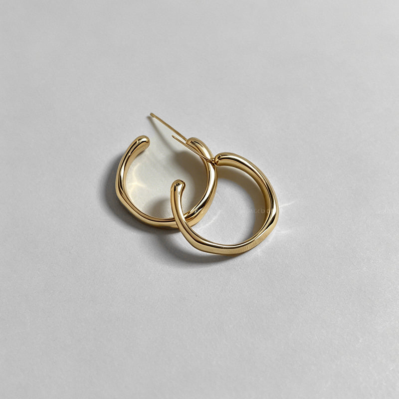 Modern Minimalist Plain Hoop A - Shopdayla Wholesale - #8962