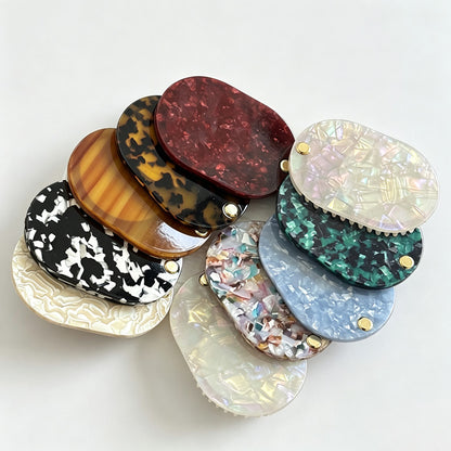 Acetate Folding Hair Comb Mirror