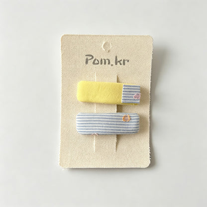 Pastel Pom Hair Clips