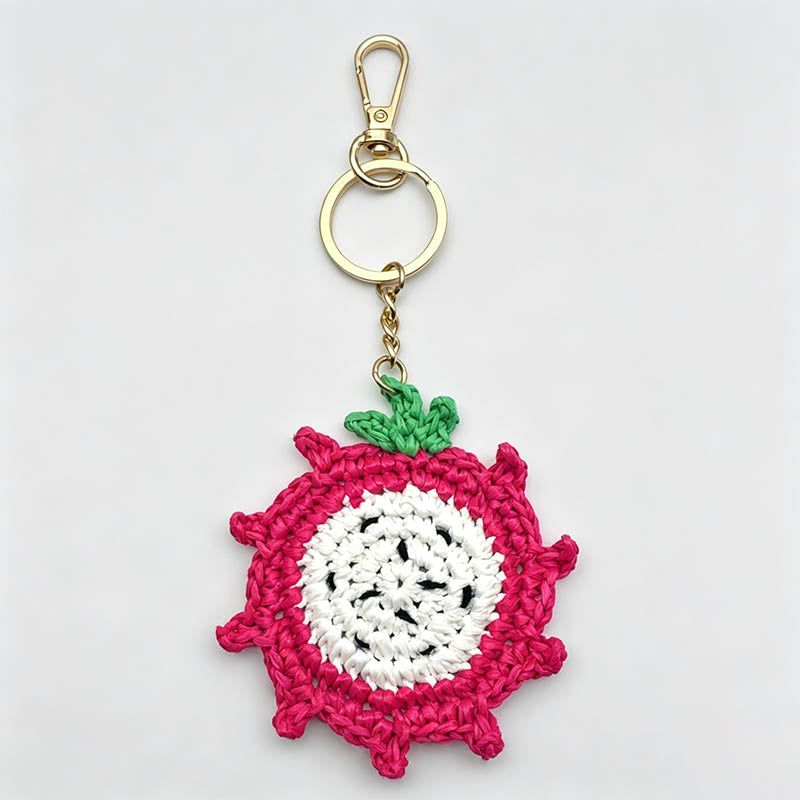 Woven Dragon Fruit Keychain Ba - Shopdayla Wholesale - #1266