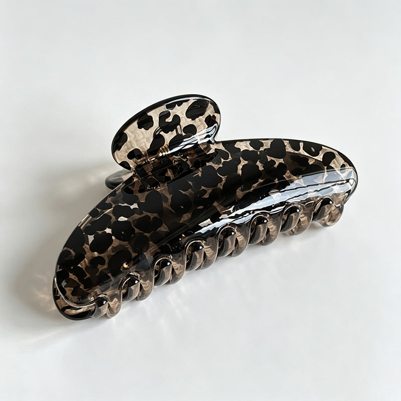 Leopard Print Resin Hair Claw Clip