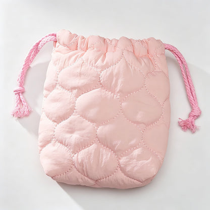 Cloud‑Quilted Drawstring Storage Pouch