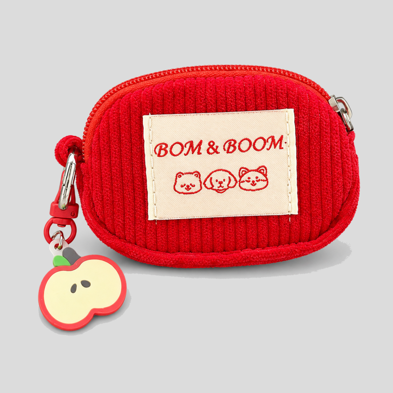 Corduroy Mini Zipper Coin Pouch