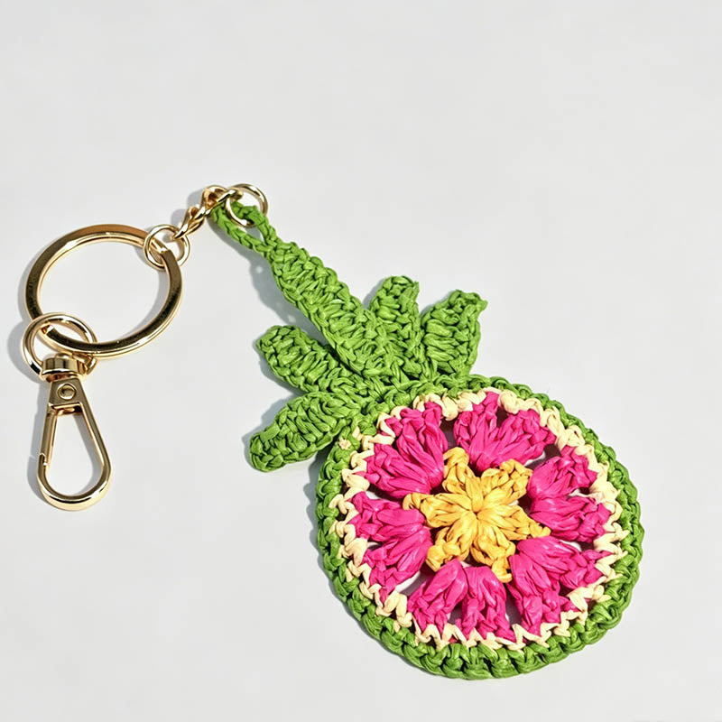 Woven Pineapple Keychain Bag C - Shopdayla Wholesale - #1490