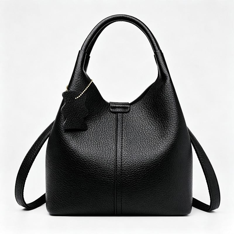 Faux PU Leather Bucket Crossbody Bag