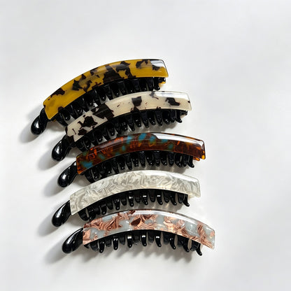 Tortoiseshell Leopard Pattern Banana Hair Clip