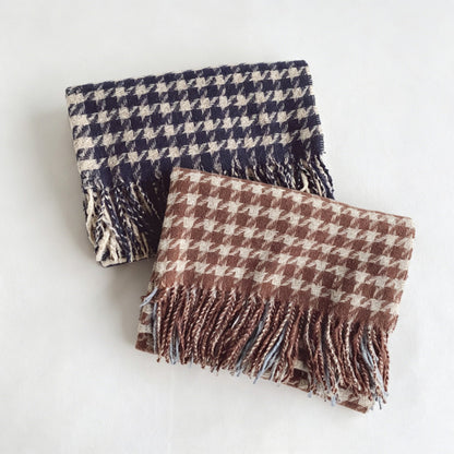 Houndstooth Fringe Scarf