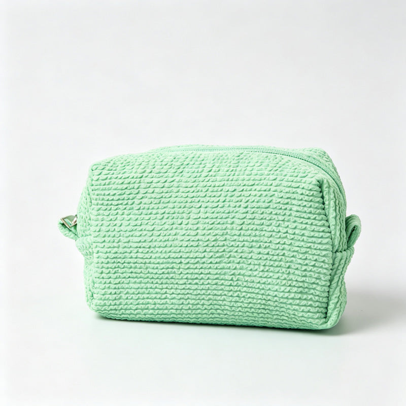 Waffle‑Textured Cosmetic Pouch