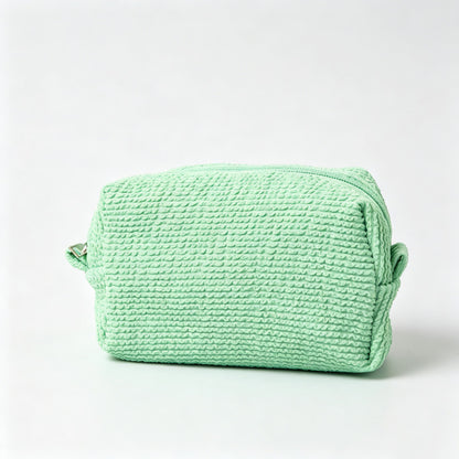 Waffle‑Textured Cosmetic Pouch